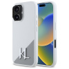 Karl Lagerfeld silikónové počiatočné kovové logo MagSafe iPhone 16 puzdro – biele (Karl Lagerfeld silikónové počiatočné kovové logo MagSafe iPhone 16 puzdro – biele)