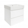 Swiss aqua technologies Koupelnová skříňka s keramickým umyvadlem SAT B-Way 59x50x45 cm bílý lesk BWAY260WU2BI
