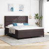 zahrada-XL Box Spring posteľ s matracom a LED tmavohnedá, 180 x 200 cm, tkanina 3343584