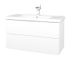 Dreja Umývadlová skrinka VARIANTE SZZ2 100 (umývadlo Harmonia) - M01 Biela mat / M01 Biela mat