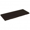 Nástěnná police tmavě hnědá 120x50x(2-6)cm ošetřený masivní dub Hnědá 363817
