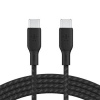 Belkin USB-C na USB-C kabel 100W, 3m, černý - odolný CAB014bt3MBK