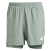 adidas Own the Run 2-in-1 Running pánske šortky Silver Green S