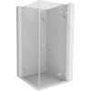 MEXEN/S - Lunar L sprchový kút dvere krídlové pravá 80 x 80, transparent, nikel kartáčovaný 834L-080-080-97-00-P