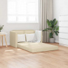 Podlahová rozkládací pohovka 2 v 1 krémová 112x174x55 cm textil Krémová 353970
