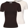 Slazenger Fit Short Sleeve dámske tričko Chocolate/Sugar 14 (42)