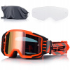 GOGLE CROSS ENDURO MOTOCROSS ATV LS2 CHARGER PRO ORANGE 2 rýchly + sťahovák