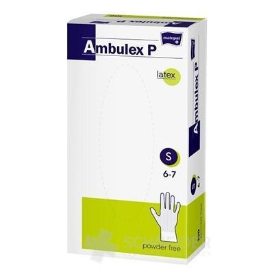 Ambulex P rukavice LATEXOVÉ, potiahnuté polymérom veľ. S, nesterilné, nepúdrované 1x100 ks