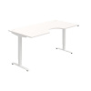 Hobis Pracovný stôl Motion Ergo, ZO, 2S, 180x70,5-120,5x90 cm, biela/biela