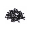 Drevené koráliky oliva 5x8 mm - 20 g čierna