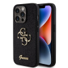 Púzdro Guess iPhone 15 Pro Glitter Script Big 4G čierne