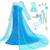 Elsa Frozen - Šaty Outfit Elsa Land of Ice Elza kostýmy 110