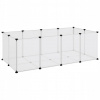 Vidaxl Klietka pre malé zvieratá priehľadná PP a oceľ 144 x 74 x 46,5 cm