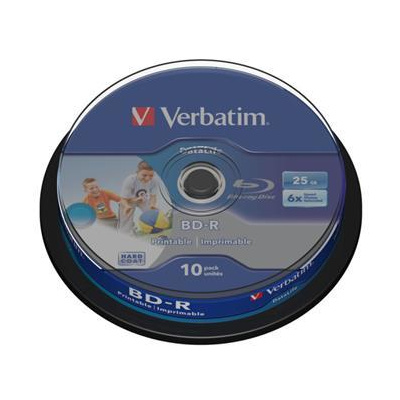Verbatim VERBATIM BD-R SL DataLife 25GB, 6x, printable, spindle 10 ks