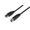 Digitus Digitus Připojovací kabel USB 3.0, typ A - B M / M, 1,8 m, kompatibilní s USB 3.0, bl