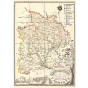 LEOPOLD LOVAS: Mapa Gemerskej stolice a Malohontu. Rukopisná kolorovaná mapa. Kolem roku 1820. Druh potlače: Plagát rozmer 100x140(papier posterový, 200g, satinovaný) - Reprodukcia dekoračnej historic