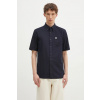 Bavlnená košeľa Fred Perry pánska, tmavomodrá farba, regular, s golierom button-down, M8730.608
