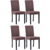 CP Design-Shop Jedálenská stolička Inn (SET 4 ks) - látka, nohy čierne - Hnedá