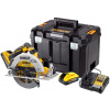 DeWALT DCS573H2T Aku okružná píla (18V/2x5,0Ah PowerStack) Tstak