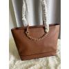 Dámska kožená kabelka Michael Kors Jet Set brown