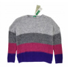 Detský sveter - Benetton 100 Purple, ružový, šedý sveter (United Colors of Benetton-Sweater Girl 3-4)