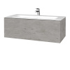 Dreja Umývadlová skrinka VARIANTE SZZ 100 pre úmyvadlo Finon - D01 Betón / D01 Betón