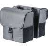 Dvojitá brašna Basil Go Double grey melee s reflexními prúžkami 32 L
