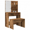 VidaXL súprava toaletného stolíka s LED diódou Old Wood 3329183