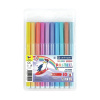CENTROPEN 7550/10 Colour World Pastel, fixky, šírka stopy 1-2mm, valcový hrot, vyprateľné (10 farieb)
