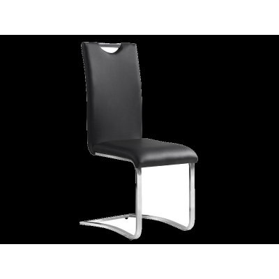 Signal Jídelní židle H-790, chrom/černá ekokůže