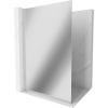Mexen Kioto L, sprchová zástena Walk-In 100 x 200 cm, 8mm sklo vzor zrkadlo, brúsená oceľ profil, 800-100-103-97-50
