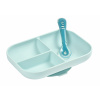 Beaba Silicone Grey tanier a vidlička šedá silikón 2 dielna