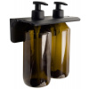 Gedy GROUPER dvojitý závesný dávkovač mydla, 2x500ml, hnedý SPH 2159