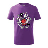 Bowling komiks - Tričko detské bavlnené - 104-110cm / 3-4 roky ( Fialová )