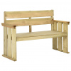 vidaXL Záhradná lavička 121 cm impregnovaná borovica 318407