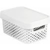 CURVER Úložný box INFINITY DOTS 4,5l s vekom | biela