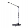 IMMAX LED stolní lampička Heron 2/ Qi nabíjení/ 8,5W/ 504lm/ DC 12V/2,5A/ stmívatelná/ sklápěcí rameno/ stříbrná (08968L)
