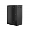 Lanberg WF01-6418-10B rack 18U Nástěnný regál Černá