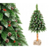 Vianočný stromček umelý Borovica na pni 180 cm s jarabinou
