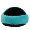 Pelech/kukaň pro psy/kočky Soft Igloo ČERNO-TYRKYSOVÁ Vyberte velikost: M