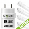 ECOLIGHT 4x LED trubicové svetlo 120 cm 18 W 2430 lm 4000K G13 T8