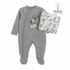 Dojčensky overal - PAJACYK COOL CLUB 56 biely, šedý, viacnásobný (Cool Club PAJAC s dlhým rukávom Dogs 2-Pack R 56)