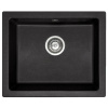 Rea Nels, 1-komorový granitový drez 560x465x200mm, čierna škvrnitá, ZLE-00109