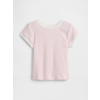GAP Baby rebrované tričko s logom Ružová 5YRS Ružová Ružová