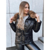 Dámska čierna zimná bunda, ty3818-XL XL