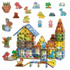 MAGNETICKÉ OBMEDZUJÚCE KOCKY DINOSAUROV SADA ÚDOLIE DINOSAUROV 116 EL