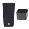 Kvetináč plast sivý Prosperplast 28,7 cm x 28,7 x 55 cm