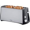 Cloer Toaster 3710 dvojitý hriankovač s funkciou ohrievania pečiva čierna, strieborná; 3710