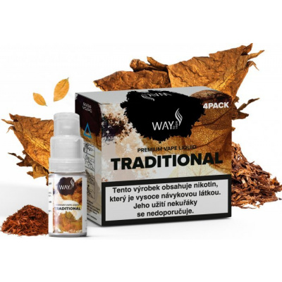 WAY to Vape 4Pack Traditional 4 x 10 ml 12 mg