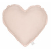 Cotton & Sweets Pure Nature dekoračný vankúš srdce zo 100% ľanu pudrovo ružová Velkosť: malý